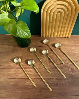 قاشق چای خوری طلایی طرح استارباکس /mj78