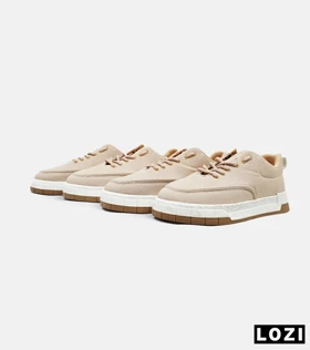 کفش کتانی مردانه کرم سفید PULL&BEAR