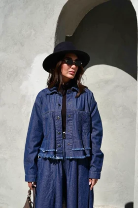 کت جین زنانه مدل ریش ریش جدید سنگشور