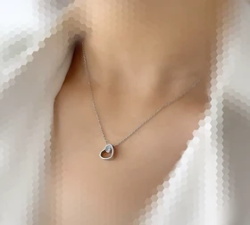 گردنبند نقره قلبی زنانه 993