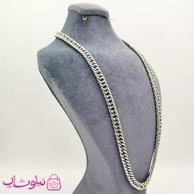 گردنبند مردانه کارتیه استیل نقره ای