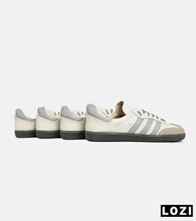 کفش کتانی مردانه و زنانه کرم طوسی قهوه ای ADIDAS Samba مدل 7296