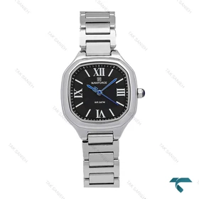 ساعت نیوی فورس NF5042 زنانه سیلور صفحه مشکی NaviForce-6986-L