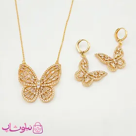 نیم ست دخترانه YSX طرح پروانه طلایی