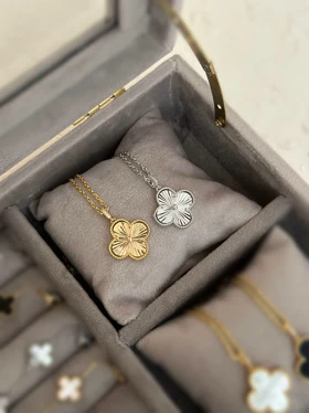 گردنبند ونکلیف تک گل وارداتی