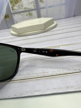 عینک آفتابی ری‌بن RB4412 فریم هاوانا، عدسی کریستال و دسته سیم‌کشی با محافظت UV400