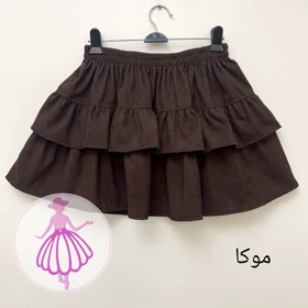 دامن زنانه مخمل عروسکی در رنگبندی متنوع(کد1422) (موکا)