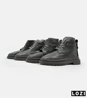 نیم بوت چرمی مردانه طوسی Timberland