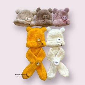 کلاه و شالگردن موهر نوزادی