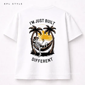 تیشرت باکسی طرح اسکلت 100٪ پنبه | کد 1368