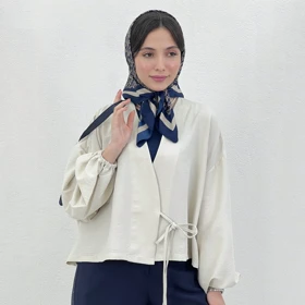 شومیز زنانه قواره دار سیلک بغل بندی | آی بولک
