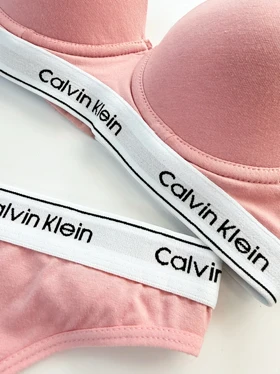 ست شورت بکلس و سوتین فنر دار نخ پنبه کلوین کلاین Calvin Klein
