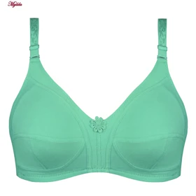 سوتین زنانه پانیذ مدل بدون فنر سبزآبی روشن کد 66321