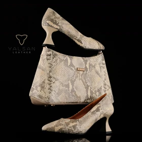 ست کیف و کفش زنانه چرم یلسان مدل آندیا کد 900-ROZHIN-RTL