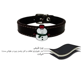 دستبند چرم وارک طرح آدم برفی مدل پانیذ کد rb196