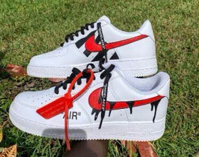 کفش اسپرت کاستوم کتانی نایک nike ایرفورس air force کد 87960