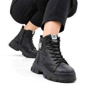 کفش نیم بوت کاپشنی زنانه مدل sneaker - 0110