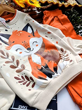 بلوز شلوار بچگانه طرح روباه