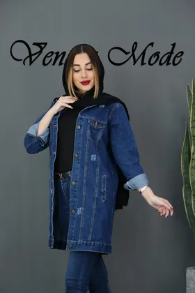 کت جین DEFACTO آبی کاربنی