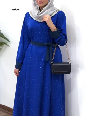 پیراهن مانتویی بلند نگین 1