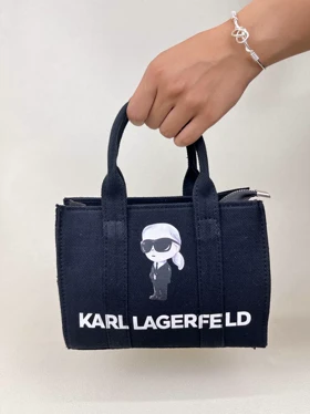 کیف زنانه دستی پاسپورتی کارل KARLLAGERFELD کد 1637 (مشکی)