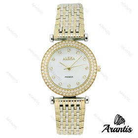 ساعت الکسا Premier 0105 زنانه دورنگ طلایی سیلور دورنگین w-10110