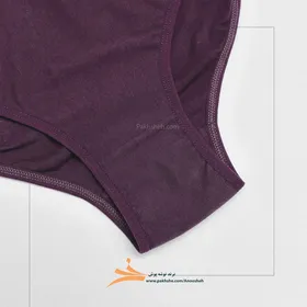 ست نخ پنبه بدون درز بادمجانی برند نوشه پوش