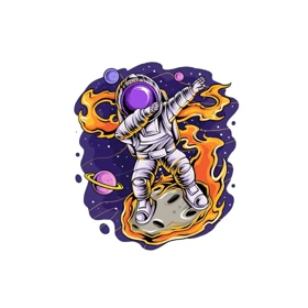 استیکر پارچه و لباس پاد آفرین مدل فضانورد کد 285