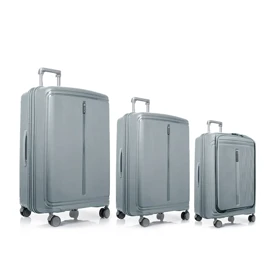 چمدان وارداتی هادایز مدل HADIZE - HZD001 SERIES POLYPROPYLENE سری 3 عددی (طوسی روشن)