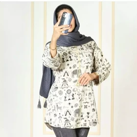 تونیک زنانه لینن طرح فیل