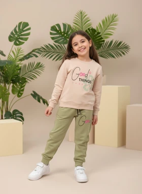 بلوز شلوار دخترانه طرح GOOD