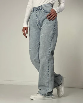 شلوارنیم بگ دمپاریش آبی روشن  کد 1000220