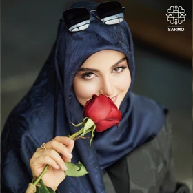 روسری ژاکارد رونا گل رز -140