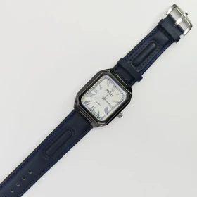 ساعت مچی مردانه نانسی Nanxi با موتور کوارتز و طراحی کلاسیک (بند سورمه ای صفحه سفید)