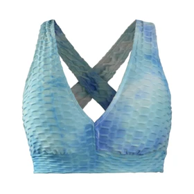 نیم‌تنه ورزشی زنانه مدل CT3562 فیروزه ای