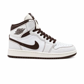 کفش و کتانی مردانه ساق‌دار مدل NIKE JORDAN 1 رنگ سفید قهوه ایی کد 2446