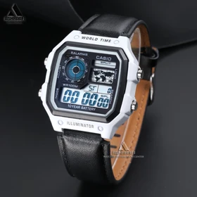 ساعت کاسیو بند چرمی Casio AE-1200WH-1832 (سفید)