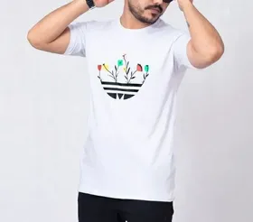 تیشرت پنبه‌ای رنگ سفید