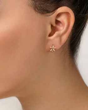 گوشواره حلقه‌ای پاپیون ژوپینگ