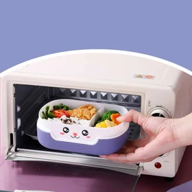 ظرف غذای داخل پلاستیک 2خانه