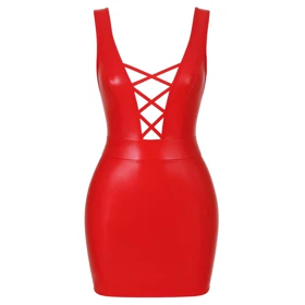 یکسره فانتزی لاتکس ورنی قرمز برند هارنی کد 9012