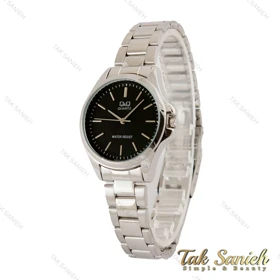 ساعت کیوکیو زنانه استیل صفحه مشکی QQ-5349-L