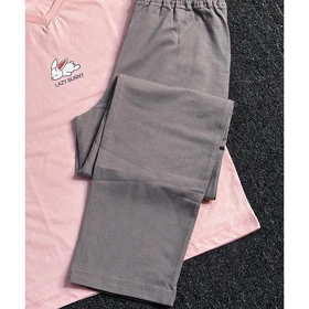 ست تیشرت و شلوار راسته زنانه/کد6267