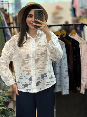 شومیز شیشه ای ابری-2176