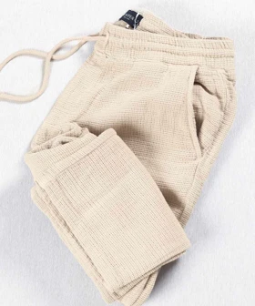 شلوار کنفی بگ و کمر کش کرم 1010