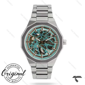 ساعت کرست مردانه 6330-2 صفحه اسکلتون آبی Crest-11022-G