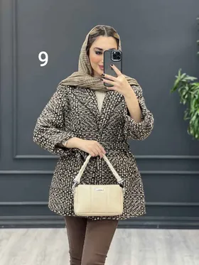 پالتو کمر دار آستین دوبل