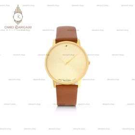 ساعت مچی موادو قهوه ای صفحه طلایی Movado