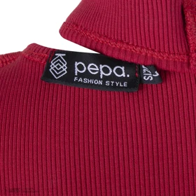 کراپ تاپ زنانه پپا مدل Choker رنگ زرشکی