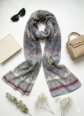 شال حریر ابریشم ترمه